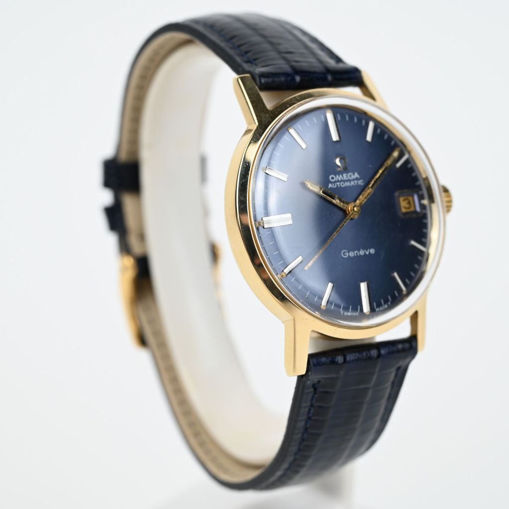 Omega Genève Blue Dial 18k 166070.webp