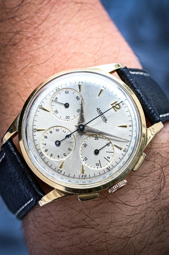 [1699] Jaeger Chronograph 18k 